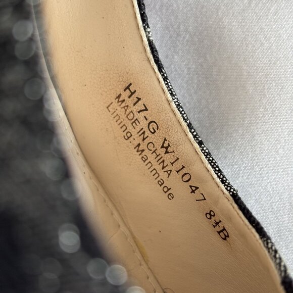 Cole Haan Leopard Print Chunky Heel Pumps Size 8.5 Black/Silver - Picture 8 of 11